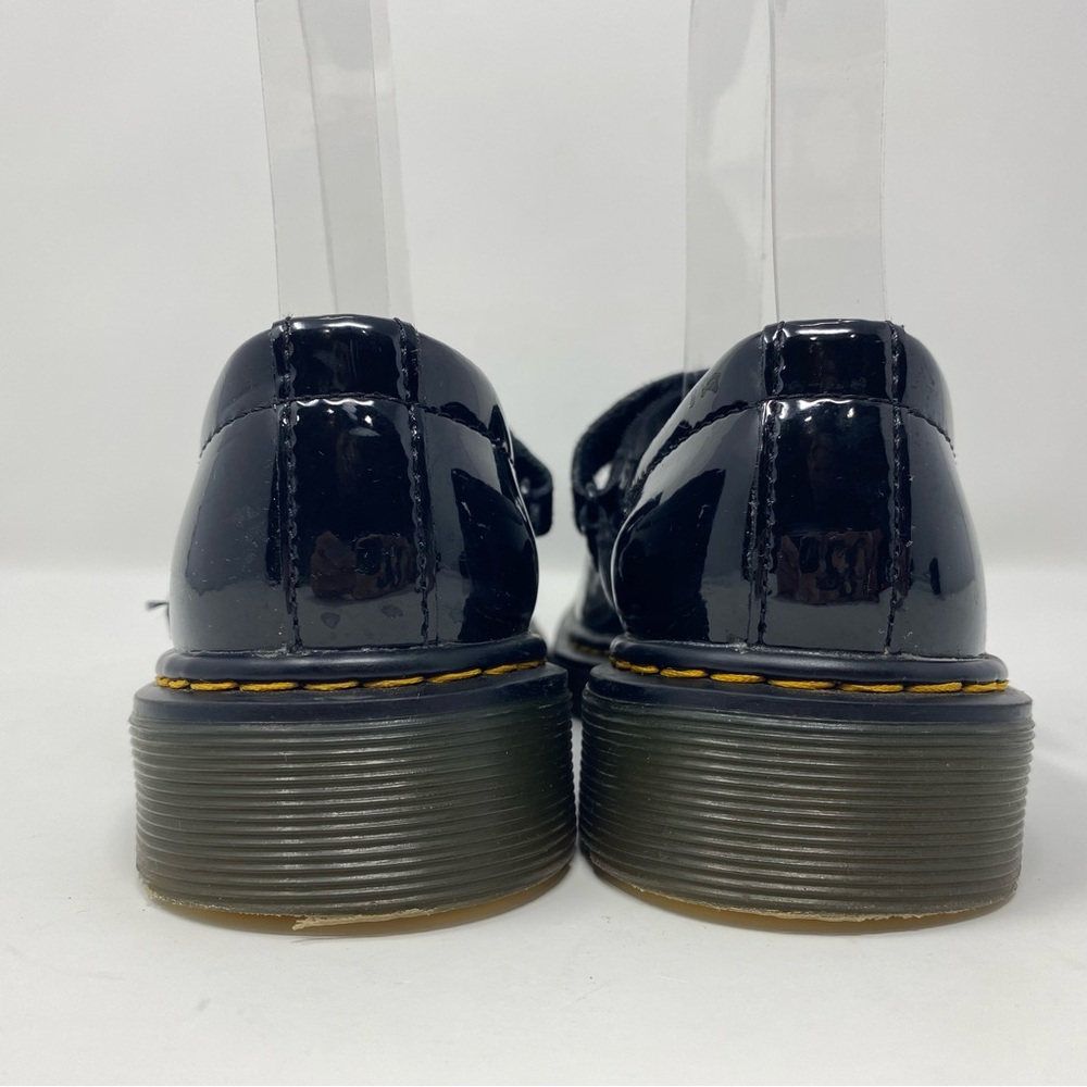 Dr. Martens Girl's 1 Maccy Black Patent Leather Mary Jane Dressy Preppy Shoes - Picture 7 of 15